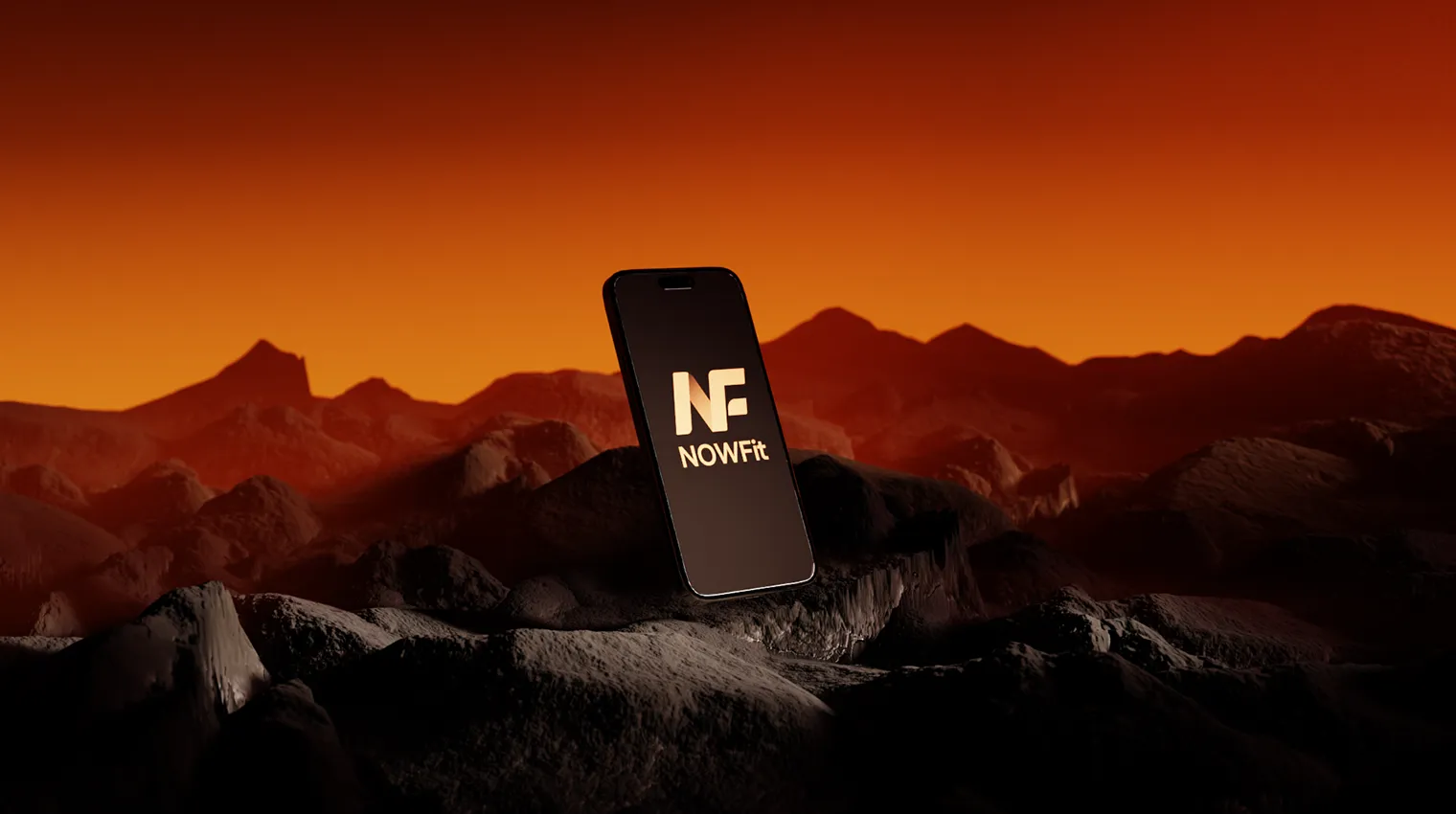 Cinematic visualization of NOWFit as a unified operating system for online coaches